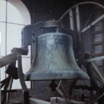 historic photo of St. Francis church bell