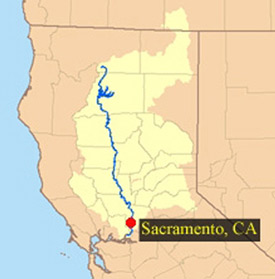 Map of the Sacramento River Watershed